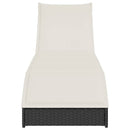 vidaXL fekete polyrattan összecsukható napozóágy párnával és tárolóval