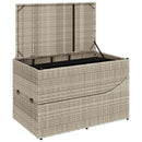 vidaXL összecsukható napozóágy párnával és tárolóval polyrattan