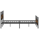 vidaXL füstös tölgy színű fém ágykeret matrac nélkül 160 x 200 cm