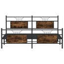 vidaXL füstös tölgy színű fém ágykeret matrac nélkül 183 x 213 cm