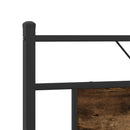 vidaXL füstös tölgy színű fém ágykeret matrac nélkül 183 x 213 cm