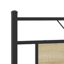 vidaXL sonoma tölgyszínű fém ágykeret matrac nélkül 160 x 200 cm