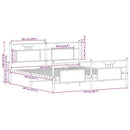 vidaXL sonoma tölgyszínű fém ágykeret matrac nélkül 160 x 200 cm