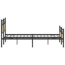 vidaXL sonoma tölgy színű fém ágykeret matrac nélkül 180 x 200 cm