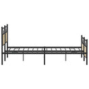 vidaXL sonoma tölgy színű fém ágykeret matrac nélkül 183 x 213 cm
