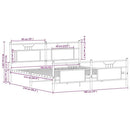 vidaXL sonoma tölgy színű fém ágykeret matrac nélkül 183 x 213 cm