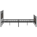vidaXL barna tölgy színű fém ágykeret matrac nélkül 160 x 200 cm