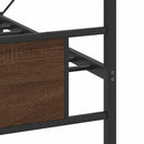 vidaXL barna tölgy színű fém ágykeret matrac nélkül 160 x 200 cm