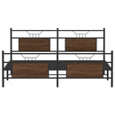 vidaXL barna tölgy színű fém ágykeret matrac nélkül 180 x 200 cm