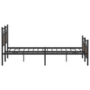 vidaXL barna tölgy színű fém ágykeret matrac nélkül 180 x 200 cm