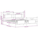 vidaXL barna tölgy színű fém ágykeret matrac nélkül 180 x 200 cm