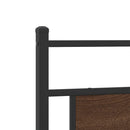 vidaXL barna tölgy színű fém ágykeret matrac nélkül 200 x 200 cm
