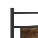 vidaXL füstös tölgy színű fém ágykeret matrac nélkül 200 x 200 cm