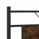 vidaXL füstös tölgy színű fém ágykeret matrac nélkül 160 x 200 cm