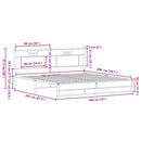 vidaXL sonoma tölgy színű fém ágykeret matrac nélkül 180 x 200 cm