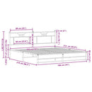 vidaXL sonoma tölgy színű fém ágykeret matrac nélkül 183 x 213 cm