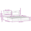 vidaXL sonoma tölgy színű fém ágykeret matrac nélkül 200 x 200 cm