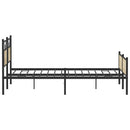 vidaXL sonoma tölgyszínű fém ágykeret matrac nélkül 160 x 200 cm