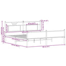 vidaXL sonoma tölgy színű fém ágykeret matrac nélkül 183 x 213 cm