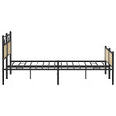 vidaXL sonoma tölgy színű fém ágykeret matrac nélkül 200 x 200 cm