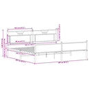 vidaXL sonoma tölgy színű fém ágykeret matrac nélkül 200 x 200 cm