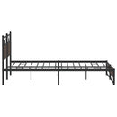 vidaXL barna tölgy színű fém ágykeret matrac nélkül 200 x 200 cm