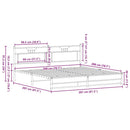 vidaXL barna tölgy színű fém ágykeret matrac nélkül 200 x 200 cm