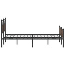 vidaXL barna tölgy színű fém ágykeret matrac nélkül 180 x 200 cm