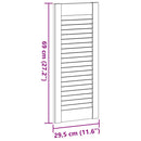 vidaXL tömör fenyőfa lamellás szekrényajtó 69x29,5 cm