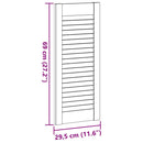 vidaXL 2 db tömör fenyőfa lamellás szekrényajtó 69x29,5 cm