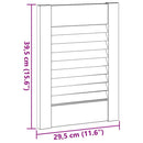 vidaXL 2 db fehér lamellás szekrényajtó 39,5 x 49,4 cm