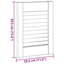 vidaXL 4 db fehér lamellás szekrényajtó 39,5 x 49,4 cm