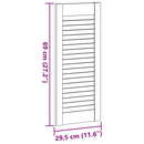 vidaXL 2 db fehér lamellás szekrényajtó 69 x 29,5 cm