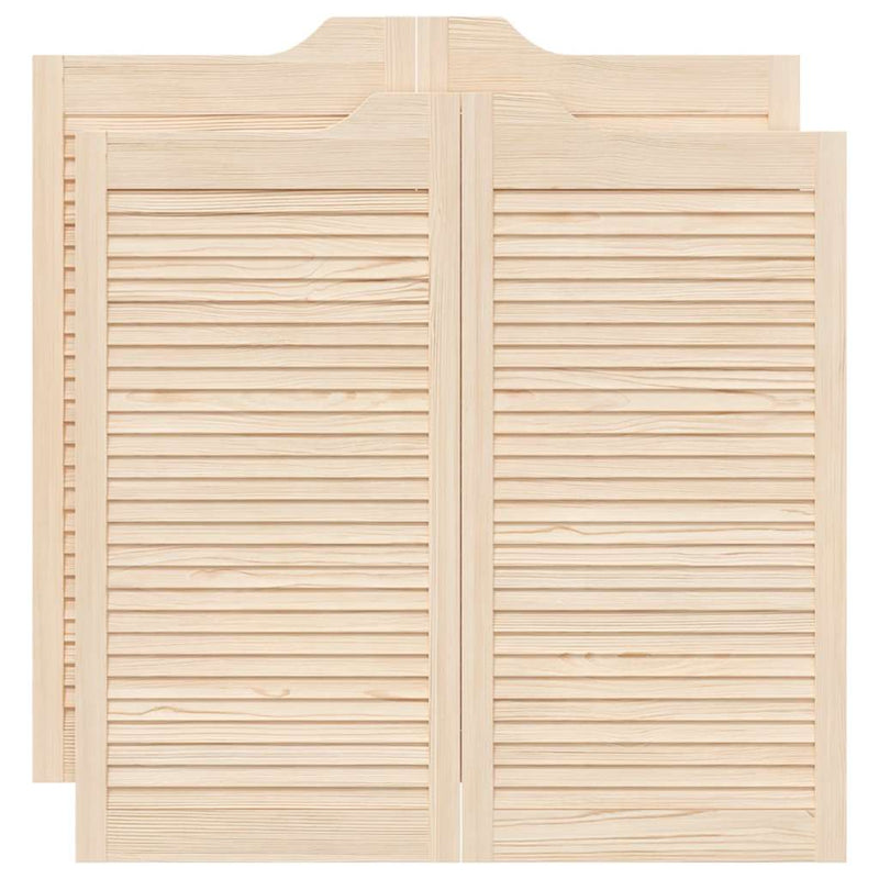 vidaXL tömörfa fenyőfa lengőajtók lamellás kialakítású 2 pár 100x100cm