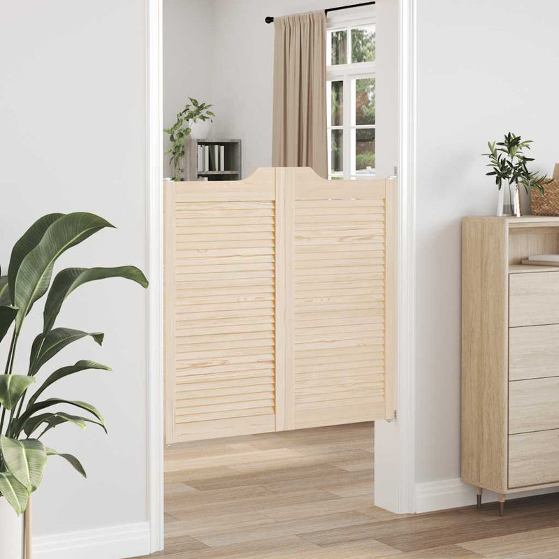 vidaXL tömörfa fenyőfa lengőajtók lamellás kialakítású 2 pár 100x100cm