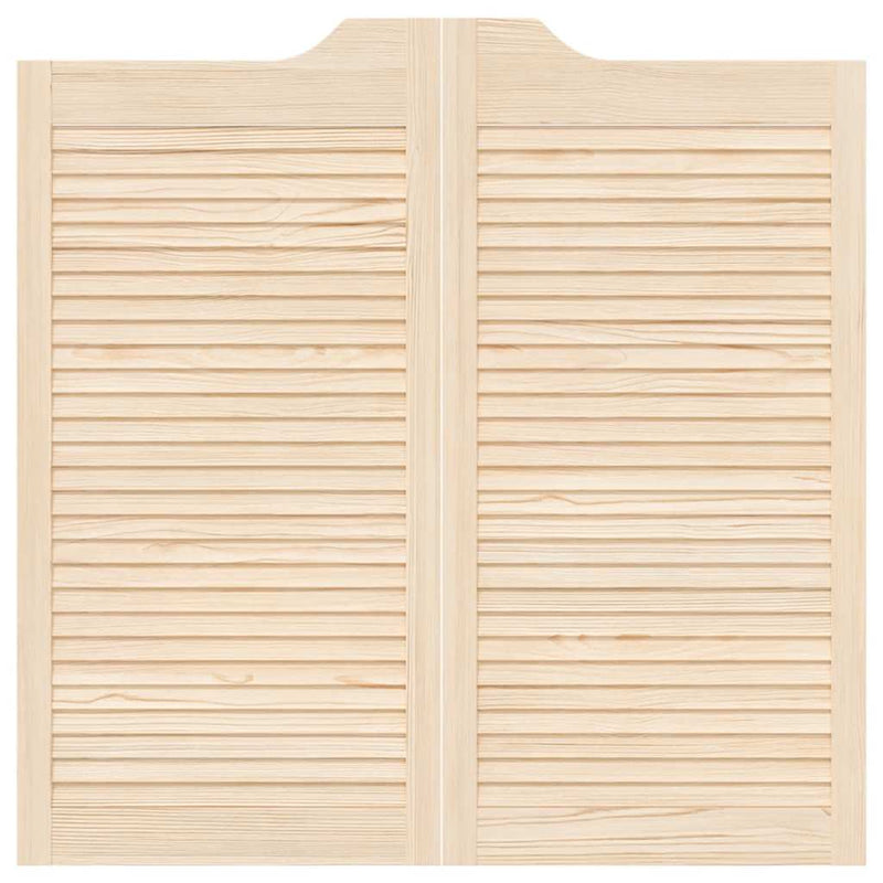 vidaXL tömörfa fenyőfa lengőajtók lamellás kialakítású 2 pár 100x100cm
