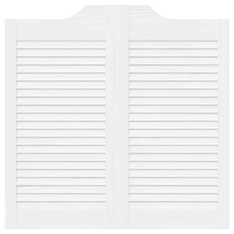 vidaXL fehér lengőajtók lamellás kialakítású 1 pár 80x80 cm