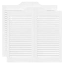 vidaXL fehér lengőajtók lamellás kialakítású 2 pár 80x80 cm