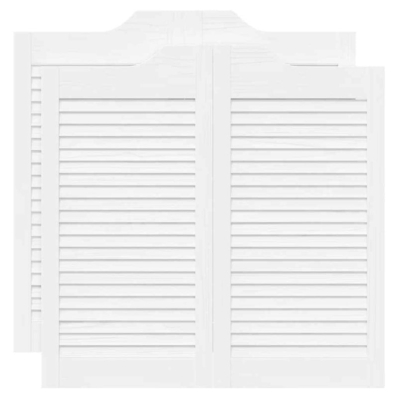 vidaXL fehér lengőajtók lamellás kialakítású 2 pár 80x80 cm