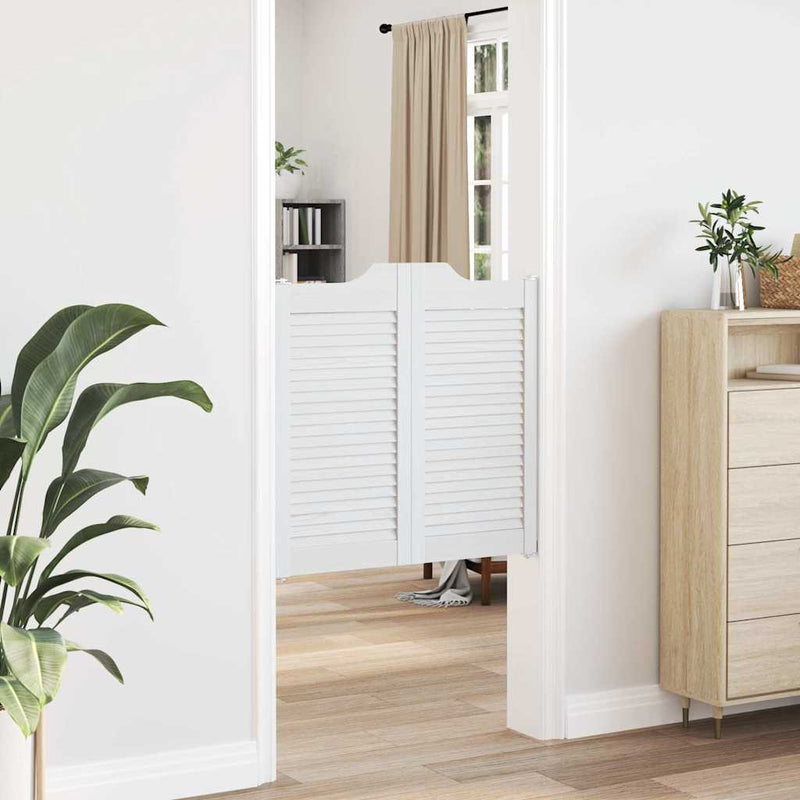 vidaXL fehér lengőajtók lamellás kialakítású 2 pár 80x80 cm