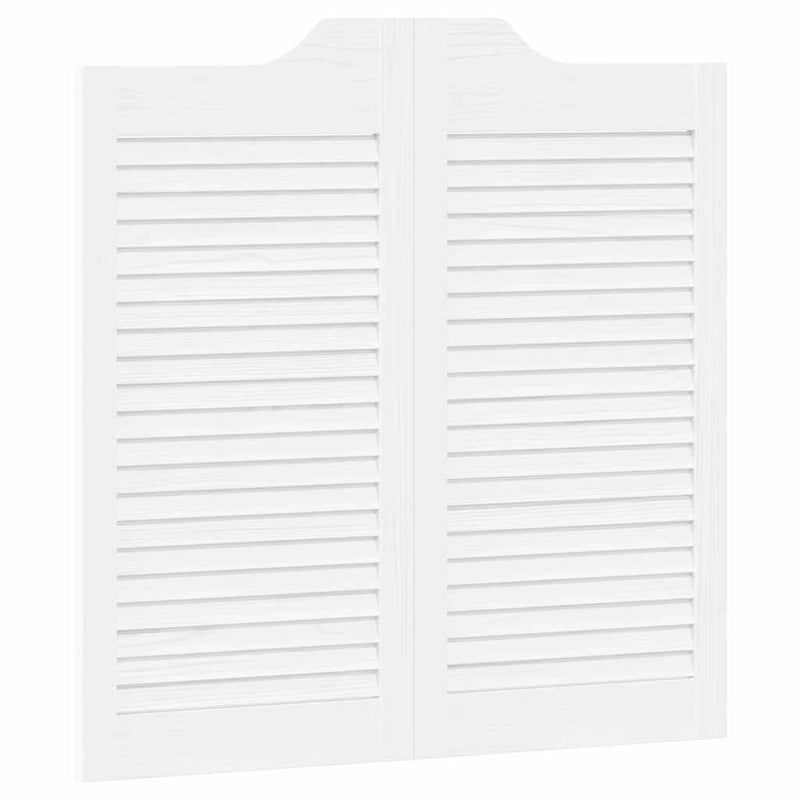 vidaXL fehér lengőajtók lamellás kialakítású 2 pár 80x80 cm