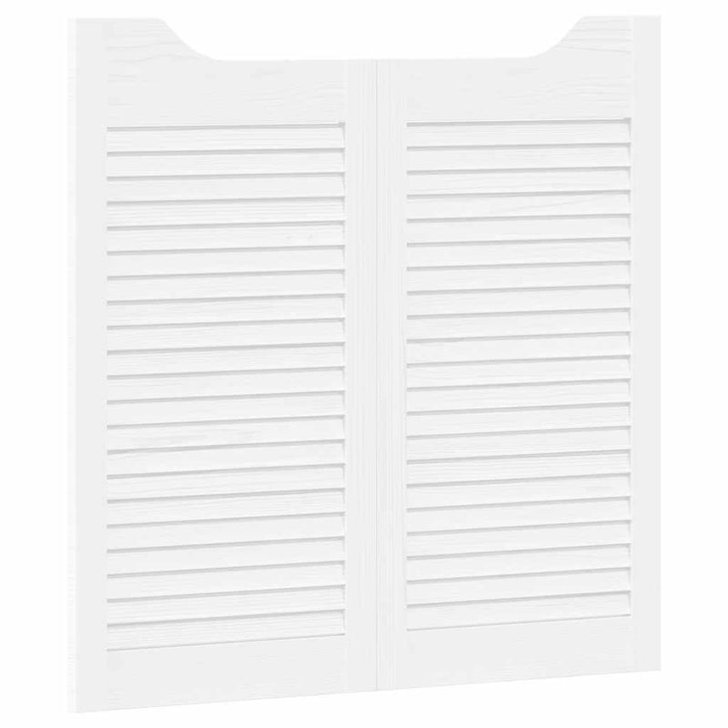 vidaXL fehér lengőajtók lamellás kialakítású 2 pár 80x80 cm