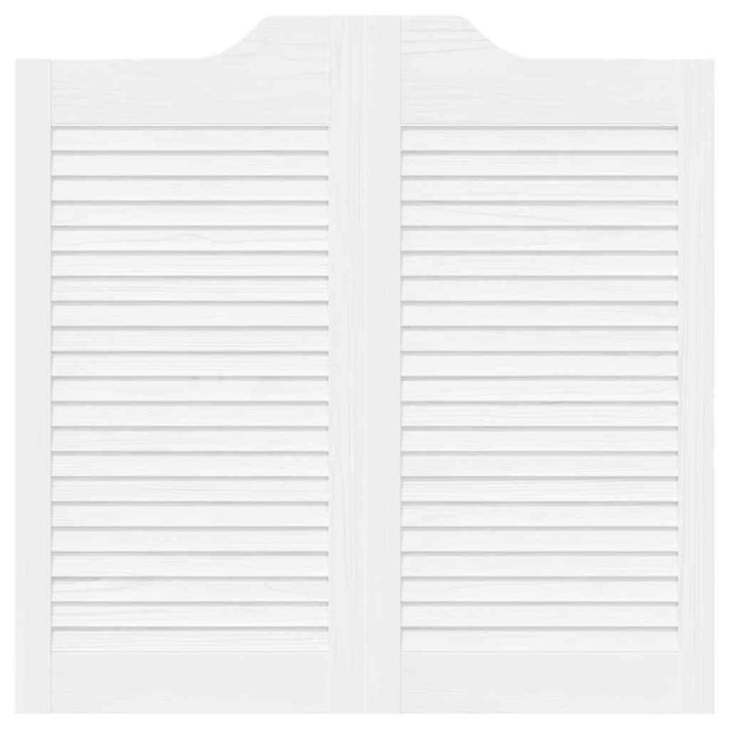 vidaXL fehér lengőajtók lamellás kialakítású 2 pár 80x80 cm