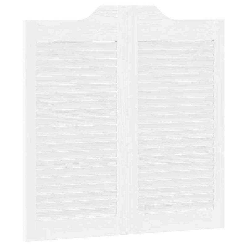 vidaXL fehér lengőajtók lamellás kialakítású 2 pár 80x80 cm