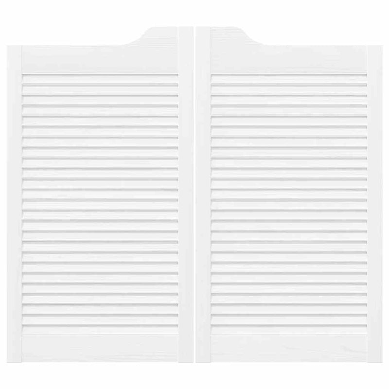 vidaXL fehér lengőajtók lamellás kialakítású 1 pár 90x80 cm