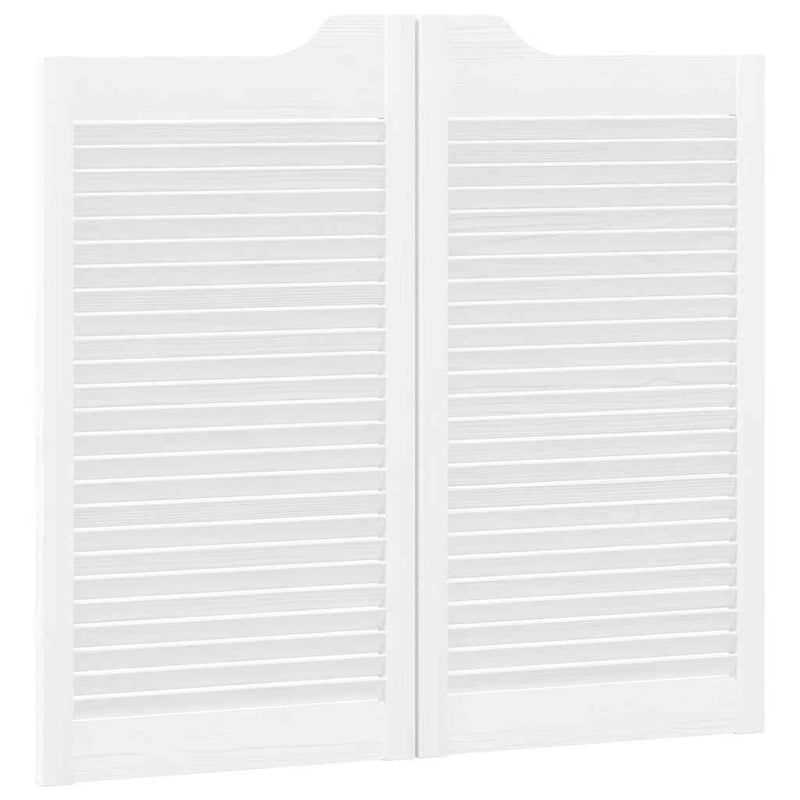 vidaXL fehér lengőajtók lamellás kialakítású 1 pár 90x80 cm