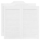 vidaXL fehér lengőajtók lamellás kialakítású 2 pár 90x80 cm