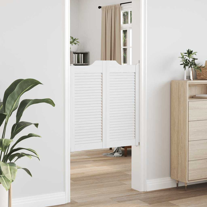 vidaXL fehér lengőajtók lamellás kialakítású 2 pár 90x80 cm