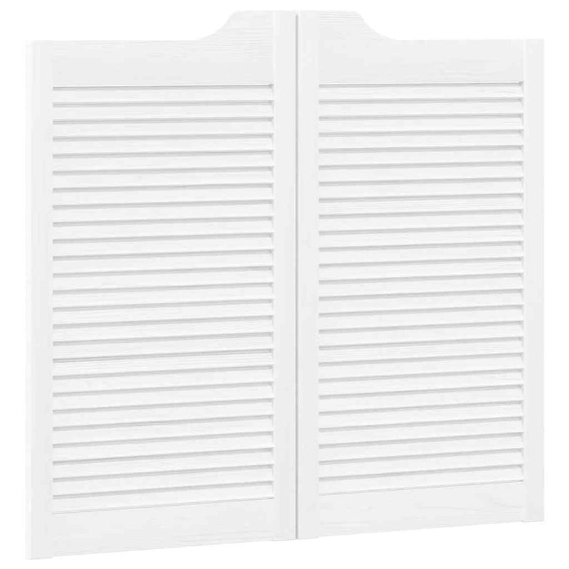 vidaXL fehér lengőajtók lamellás kialakítású 2 pár 90x80 cm