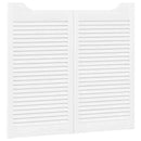 vidaXL fehér lengőajtók lamellás kialakítású 2 pár 90x80 cm